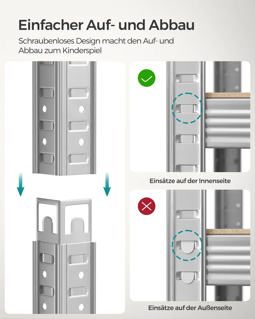 Rayonnage de stockage pour atelier et cave - Capacité 875 kg très stable