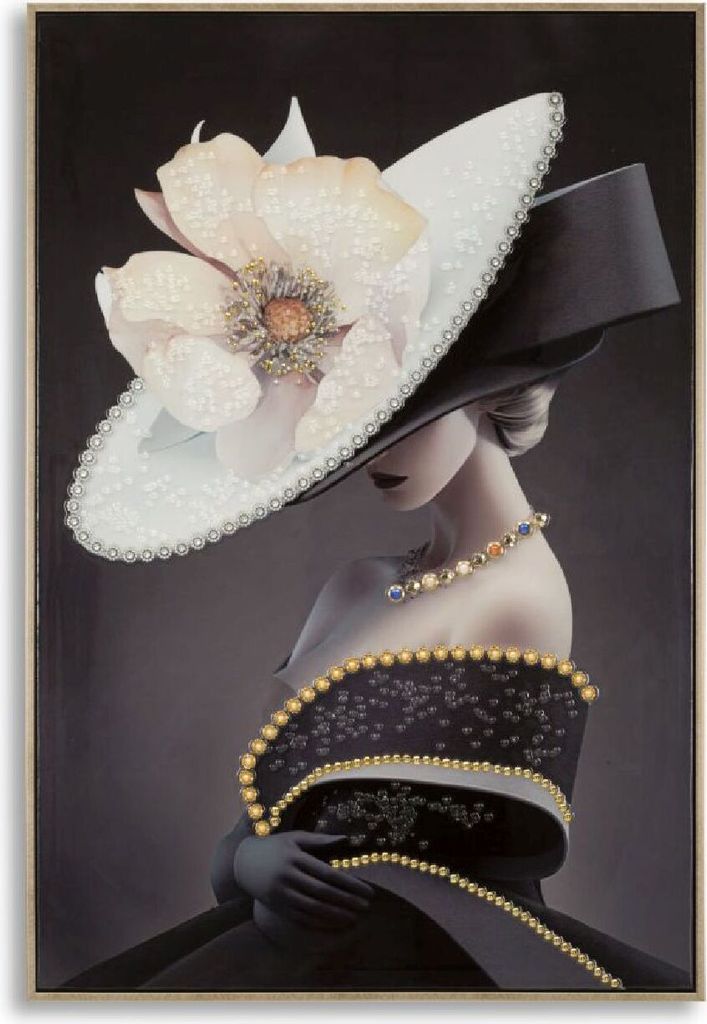 Mauro Ferretti, pannello decorativo, Vienna, cappello, nero Immagine del prodotto 