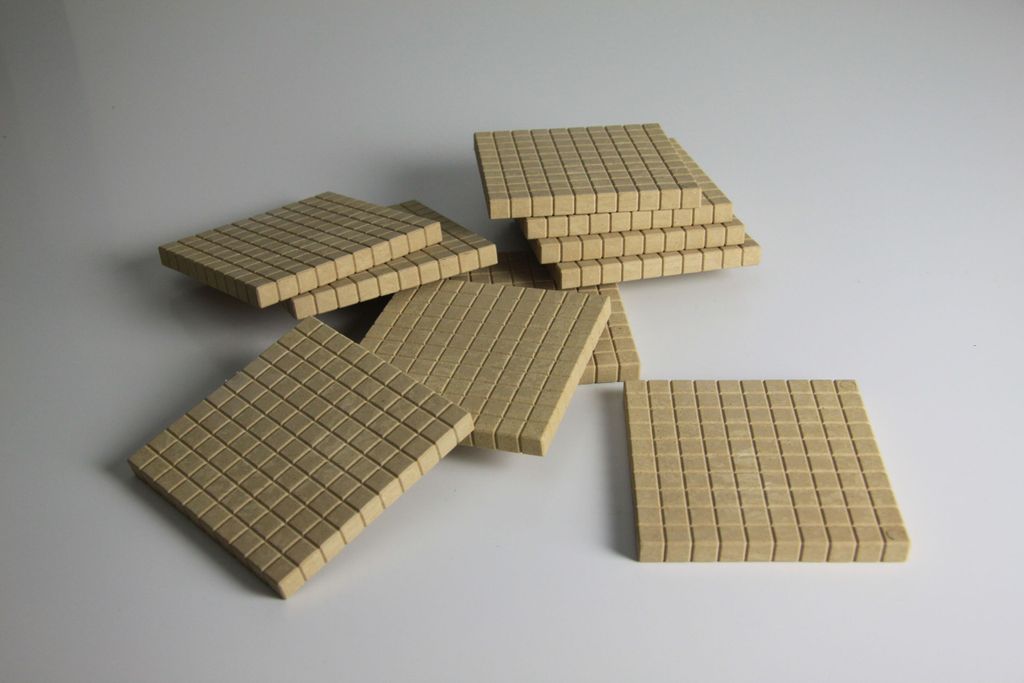 Dienes 10 Hunderterplatten Re-Wood