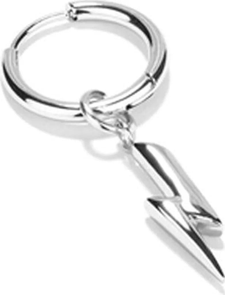 Boucle d'oreille Créole Argentée Homme Radiant - Accessoire de Style