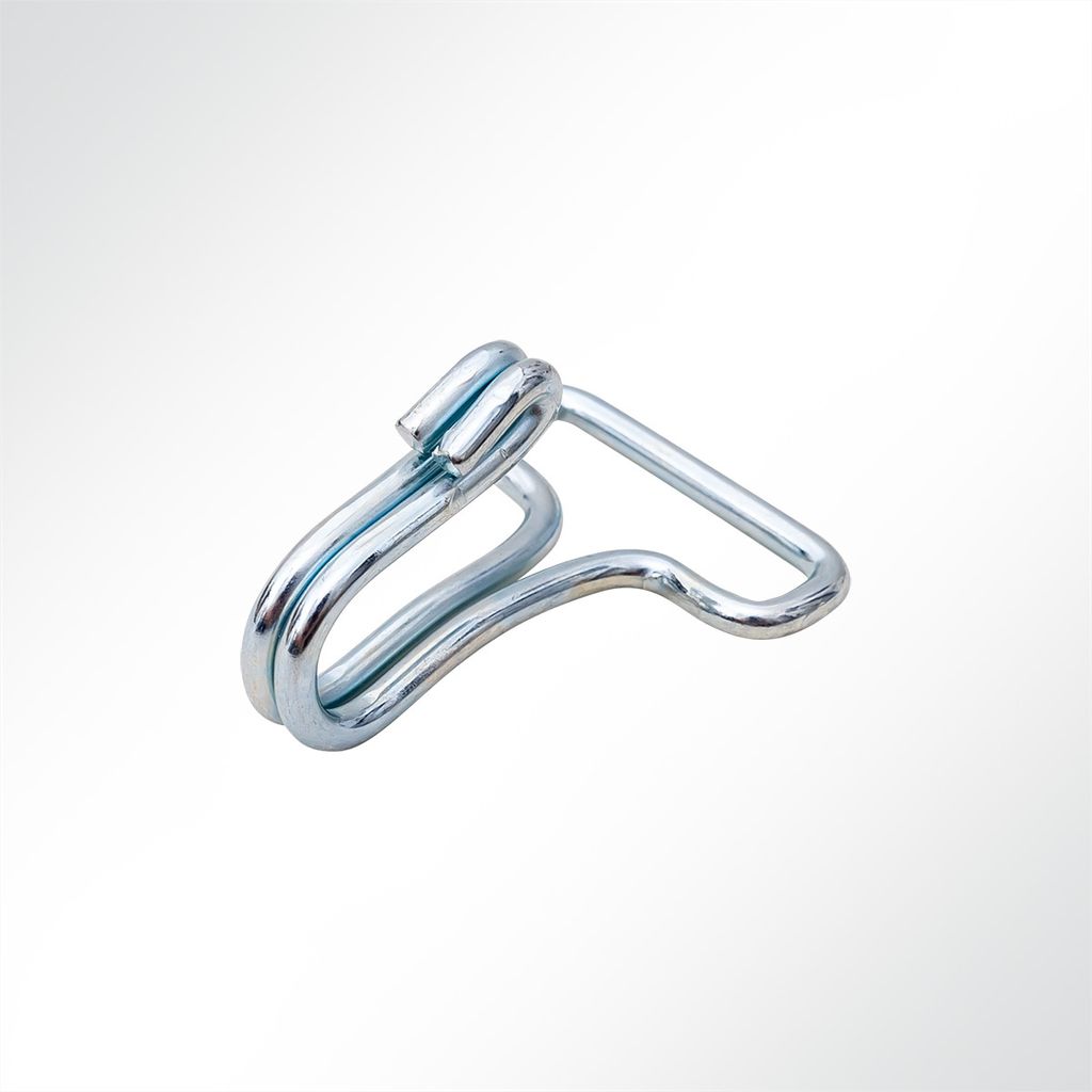 Lysel Drahthaken 45 x 33mm Stahl vernickelt Spanngurt Haken mit 25mm Durchlass VE 1 Stück