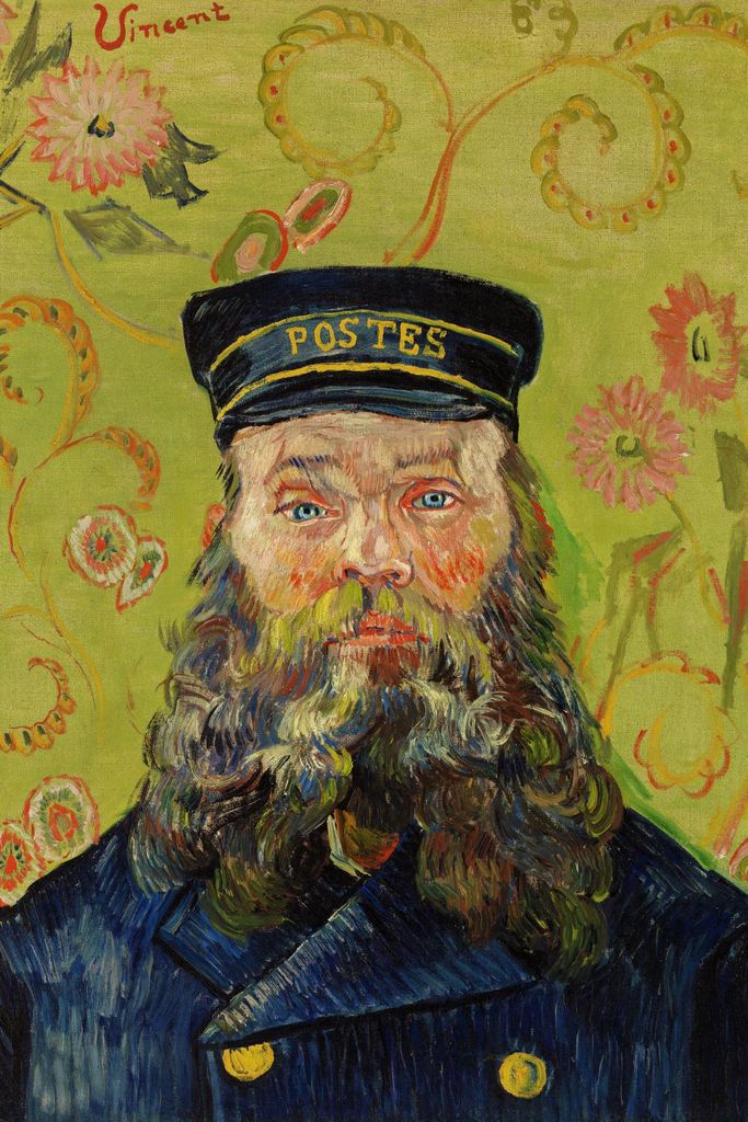 Plakat 20x30cm Porträt des Postboten, Van Gogh Vintage für das Wohnzimmer