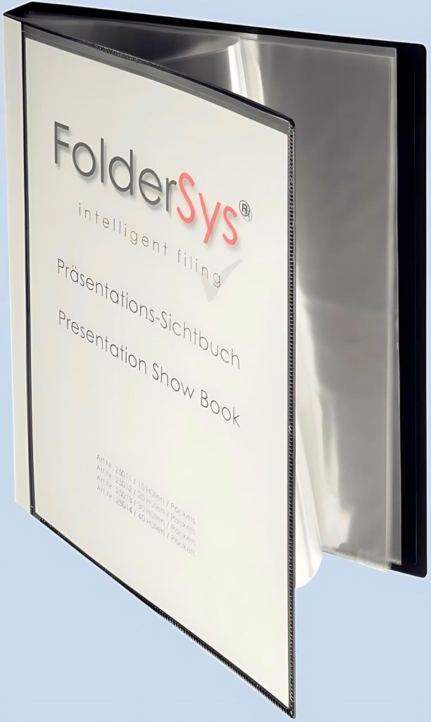 FolderSys 25014-30 Sichtbuch schwarz mit 40 Hüllen Produktbild 