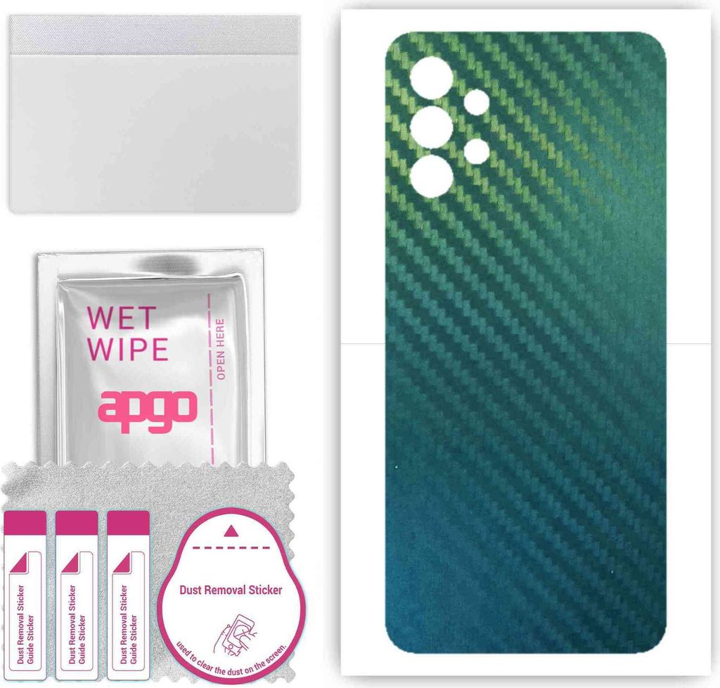 apgo Rückseite Schutzfolie, Skin, kompatibel mit Samsung Galaxy A32 5G, Hinten Displayschutzfolie aus Vinylfolie, kratzfest, einfache Montage - Ko...