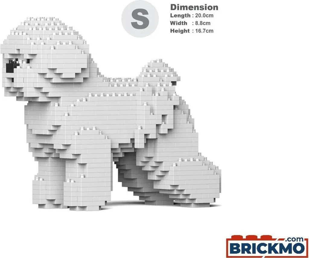 Puzzle 3D Chien Bichon Frisé en Briques - Sculpture Déco à Assembler
