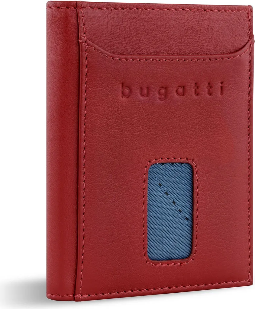 bugatti Secure Slim Special Zip Mini Wallet - Portefeuille compact rouge
