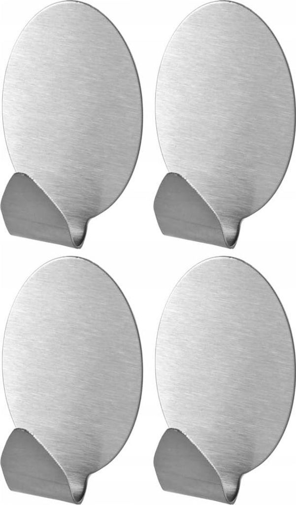 Stahl-Handtuchhalter, Oval, Selbstklebend, Niko, 4 Stück