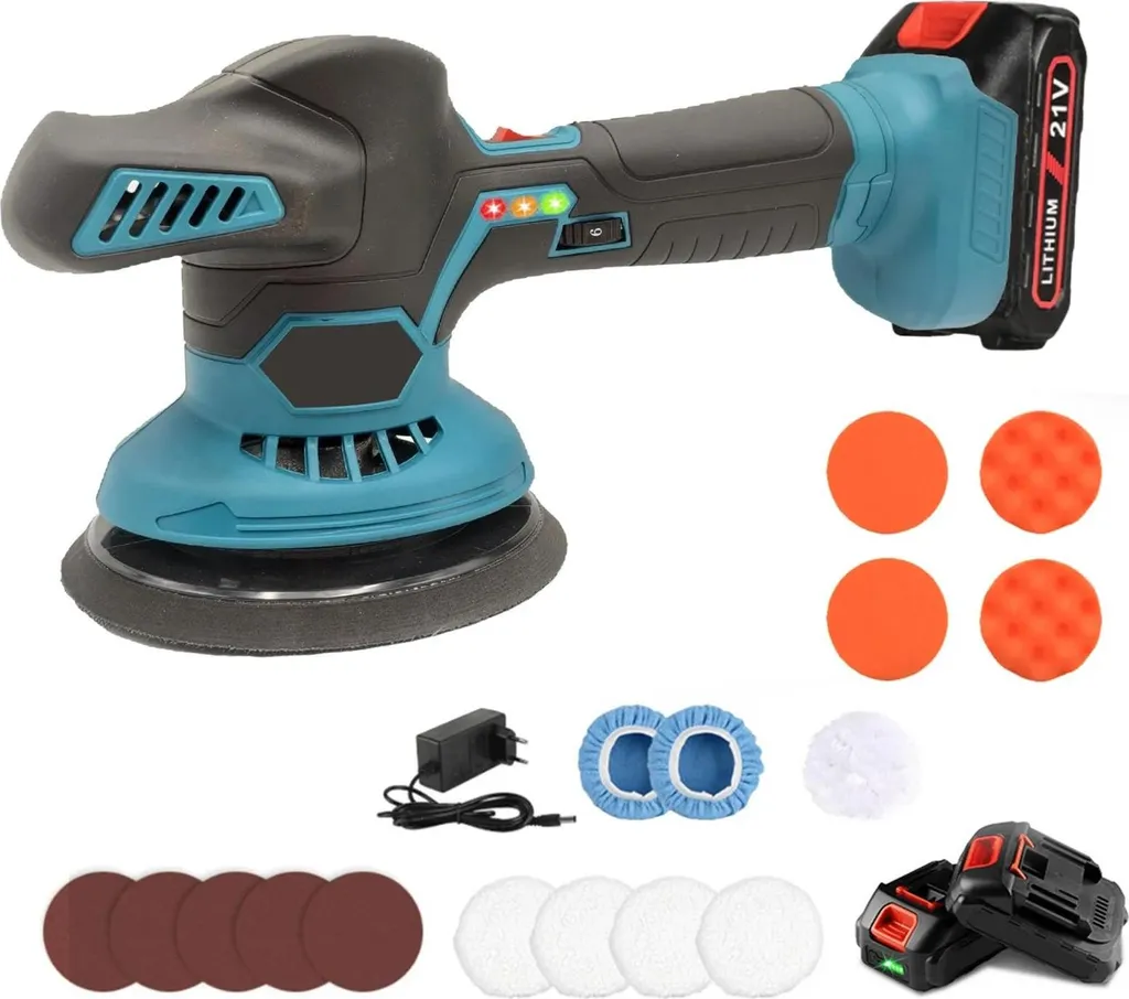 Kit Lucidatura Auto Batteria 21V: Lucidatrice Orbitale 6 Velocità