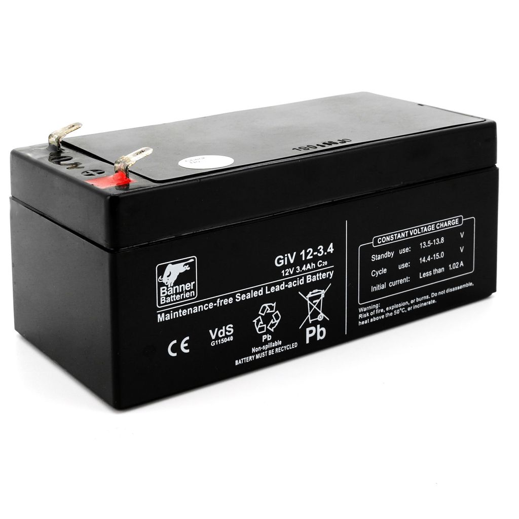 Batterie Stand by Bull 12 Volt 3,4 Ah GIV 12-3.4