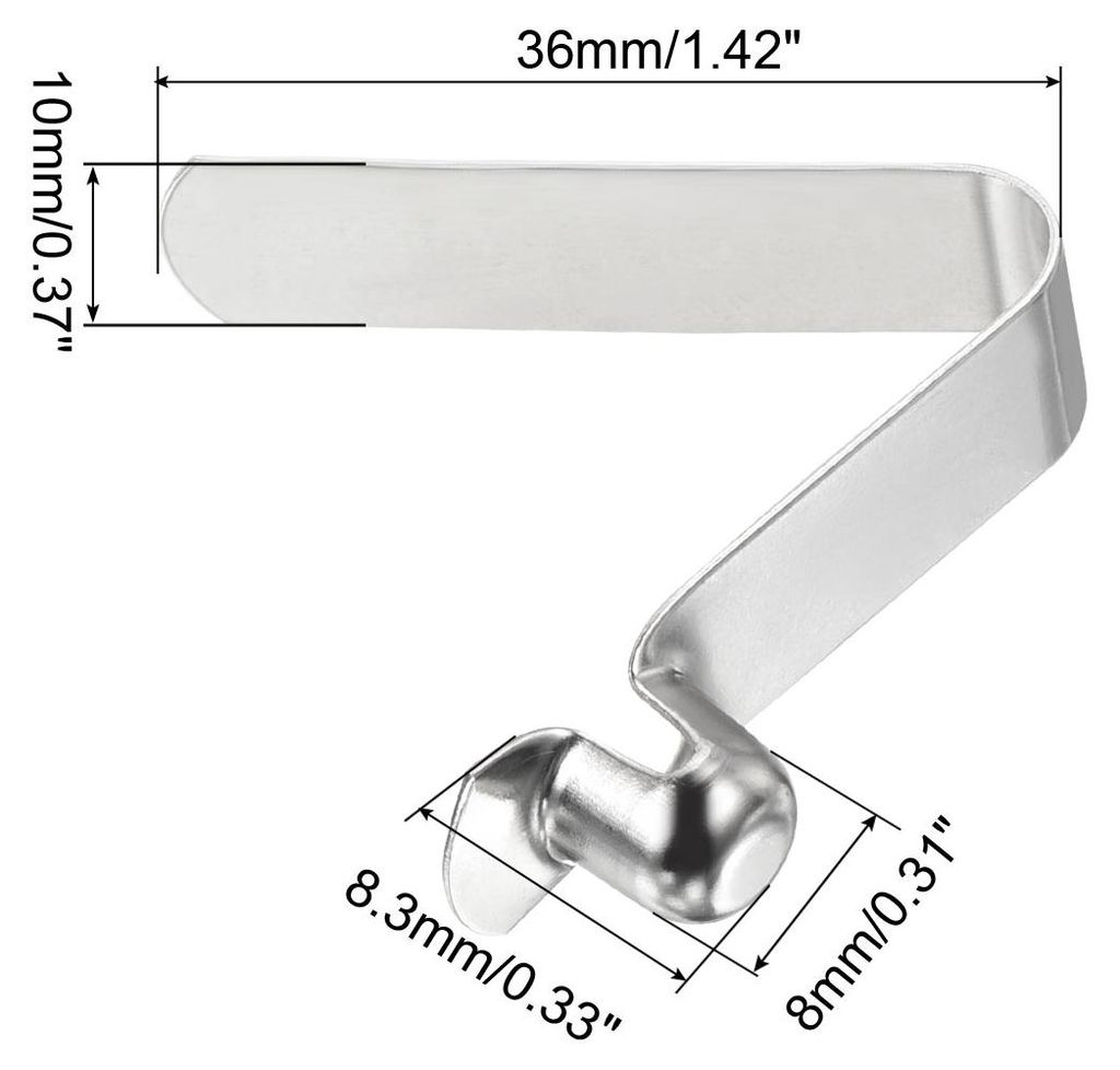 8.3x8mm 8Pack Kayak Paddel Druckkn?pfe Poltaster Feder Klammern Stahl Hohlknopf Verriegelung Rohr Einzelstift fš¹r Camping Vorzelt Zeltstangen