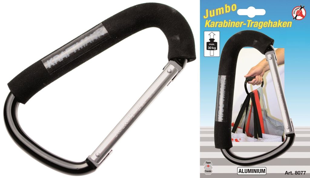 Karabinertragehaken | JUMBO | 160 mm | 30 kg