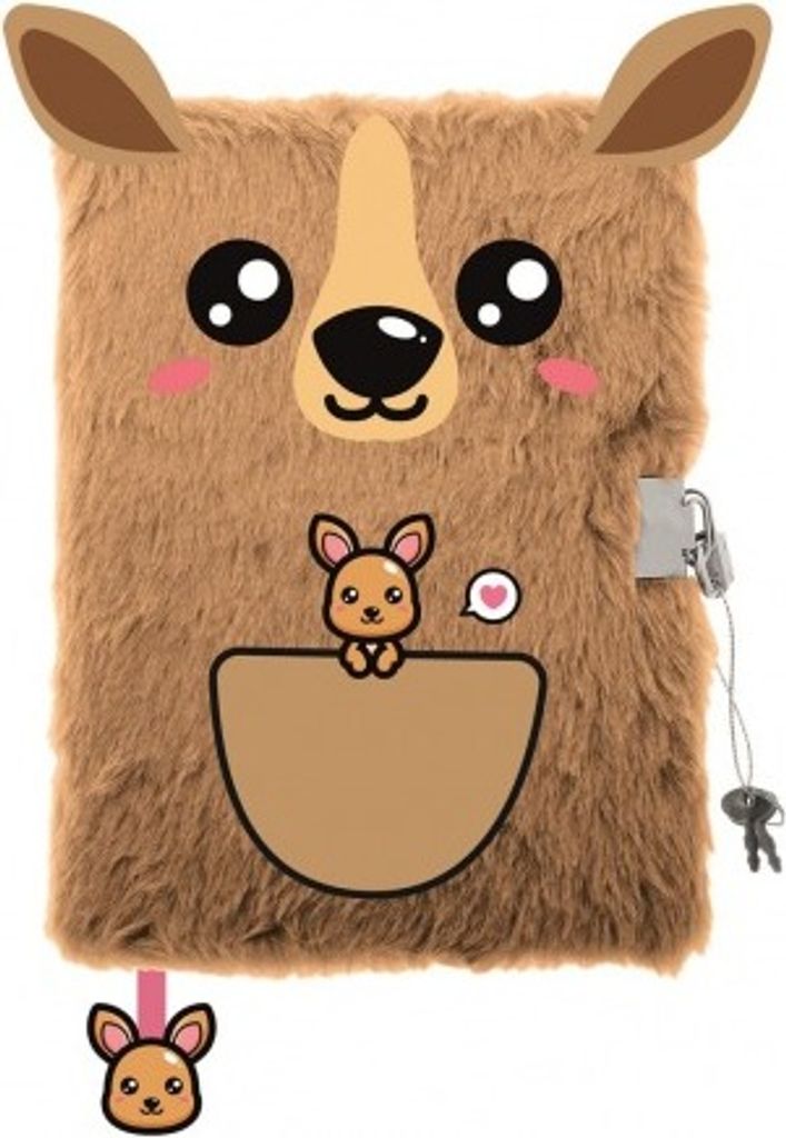 A5 96k Kangourou Journal en peluche Kangourou Majewski Image du produit 