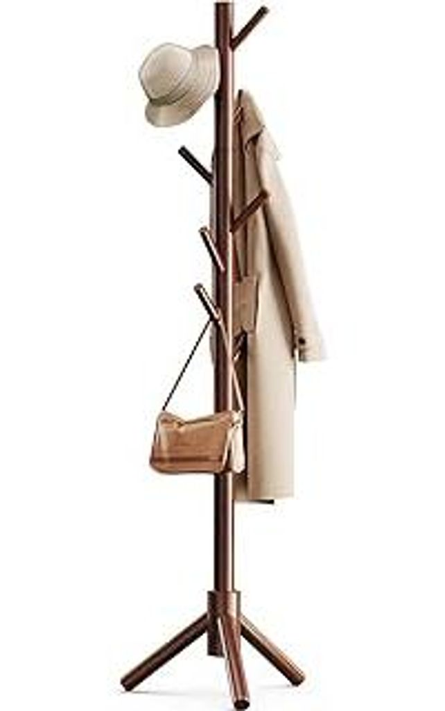 Pipishell Garderobenständer, Jackenständer, Kleiderständer, Baumförmige Garderobe, 3-fach höhenverstellbar, für Kleidung, Hut und Handtasche,...
