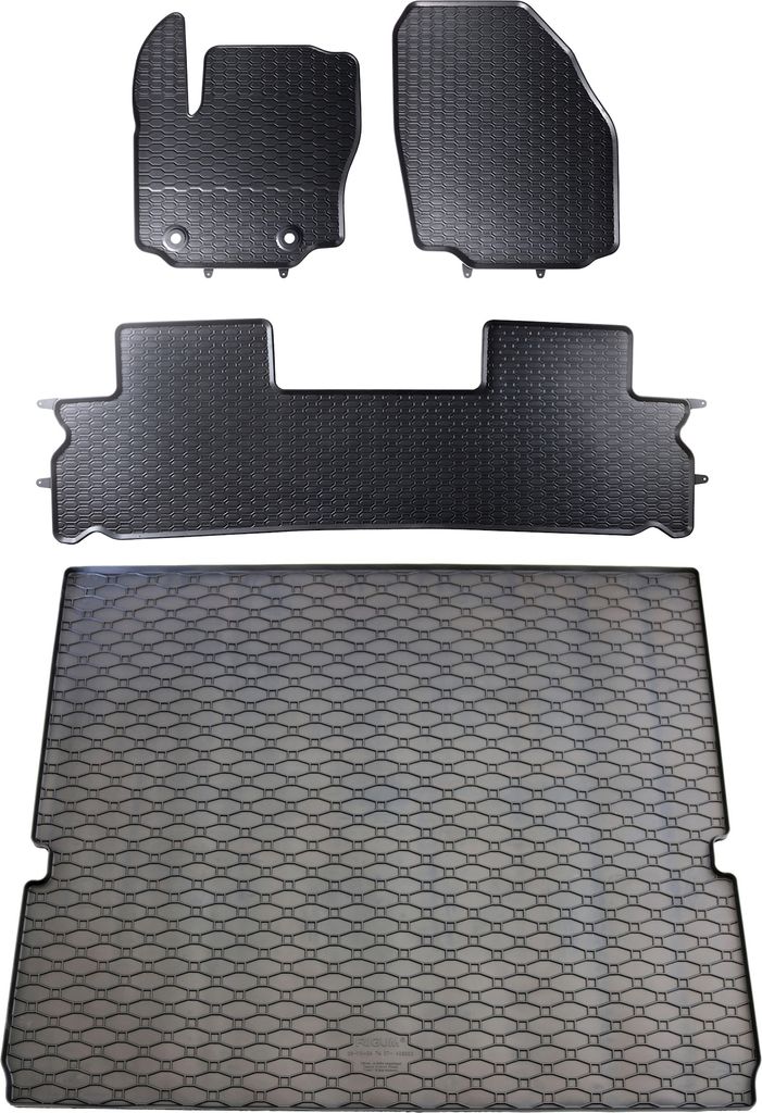 Gummi Fußmatten + Kofferraumwanne Set für Ford S-Max, Bj. 2007-