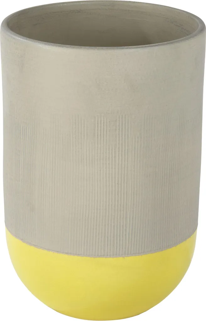 Vase céramique citron jaune Mizo 30cm avec texture grainée naturelle