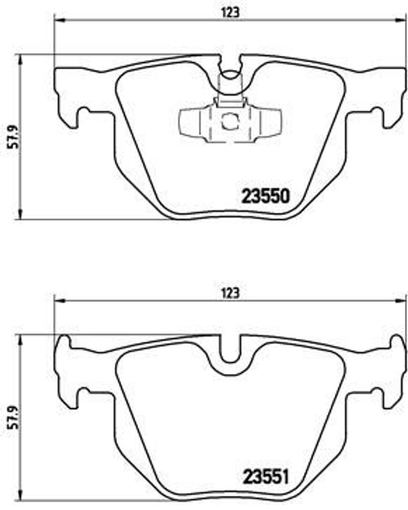 Brembo Bremsbelagsatz, Scheibenbremse Hinterachse P 06 039