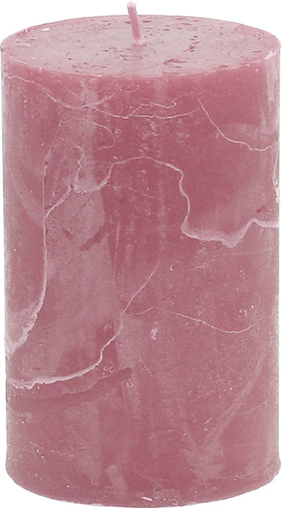 Durchgefärbte Stumpenkerzen Altrosa 60x100mm 4er Set Dekoration, 4 Stück