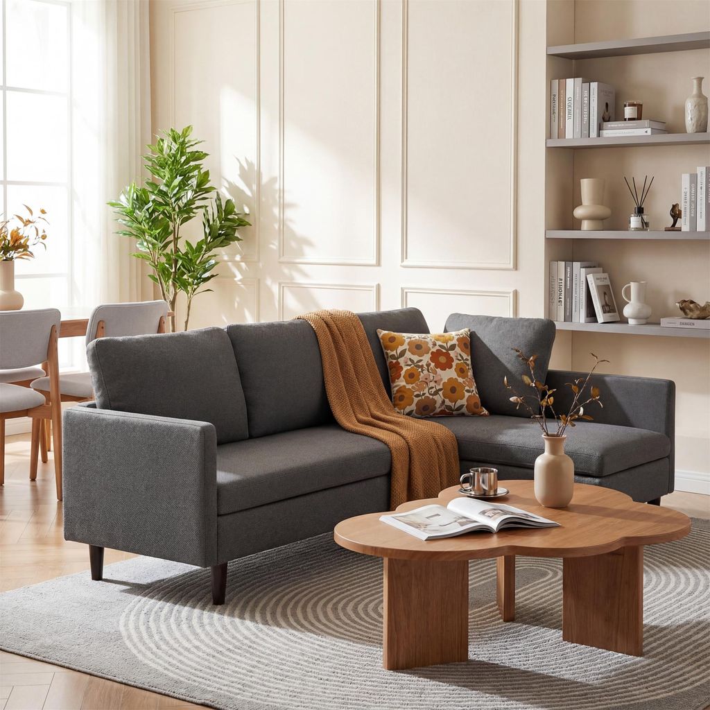 BEALIFE Ecksofa mit Schlaffunktion 200x130x65 cm | 4-Sitzer Produktbild 