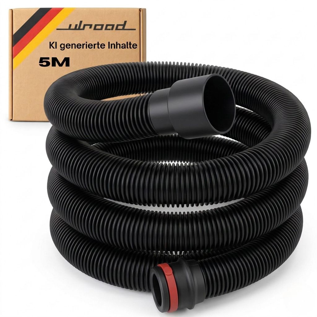 5m Staubsaugerschlauch geeignet für Bosch Click and Clean passend für Nilfisk, Parkside, Kärcher NT, Starmix, Flex 58mm Adapter