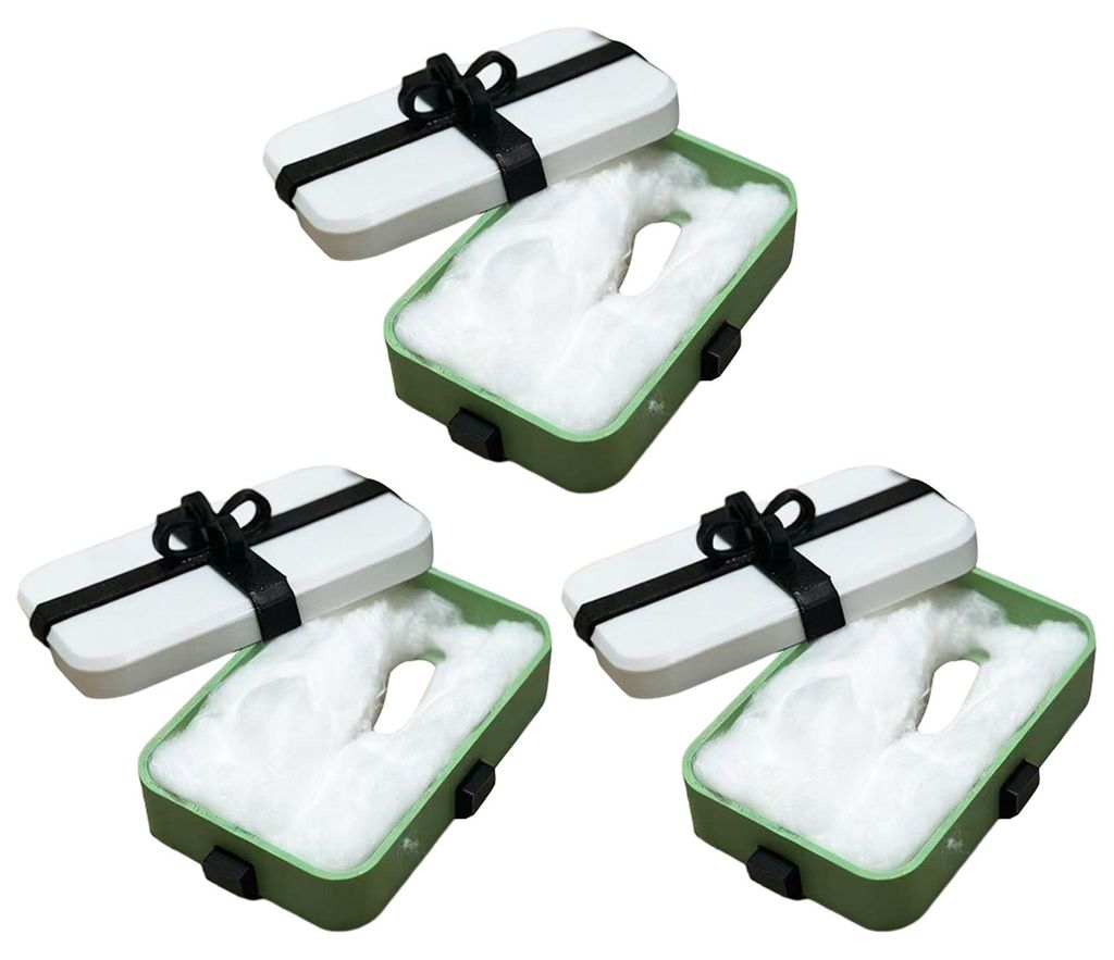 1/2/3 Stück 3D-gedruckte Scherzgeschenkbox mit falschem Finger im Inneren, verziert mit schwarzem Band, ideal als Aprilscherzgeschenk