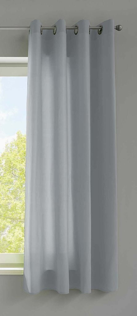 1er Set Vorhänge Schal Ösen »Berlin« HxB 145x140 cm Grau Produktbild 
