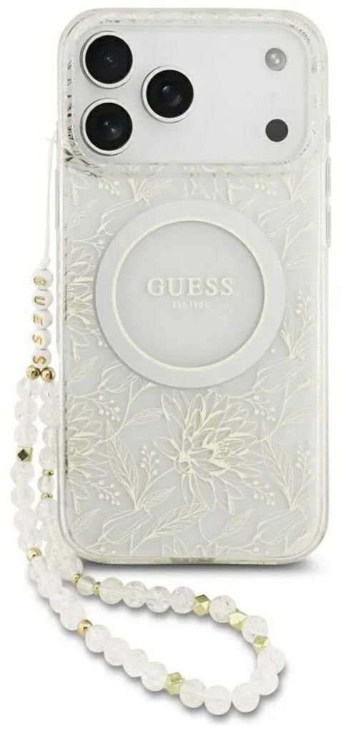 Etui Guess Iml Flowers Electro Pearl     Strap Magsafe Do Zdjęcie produktu 