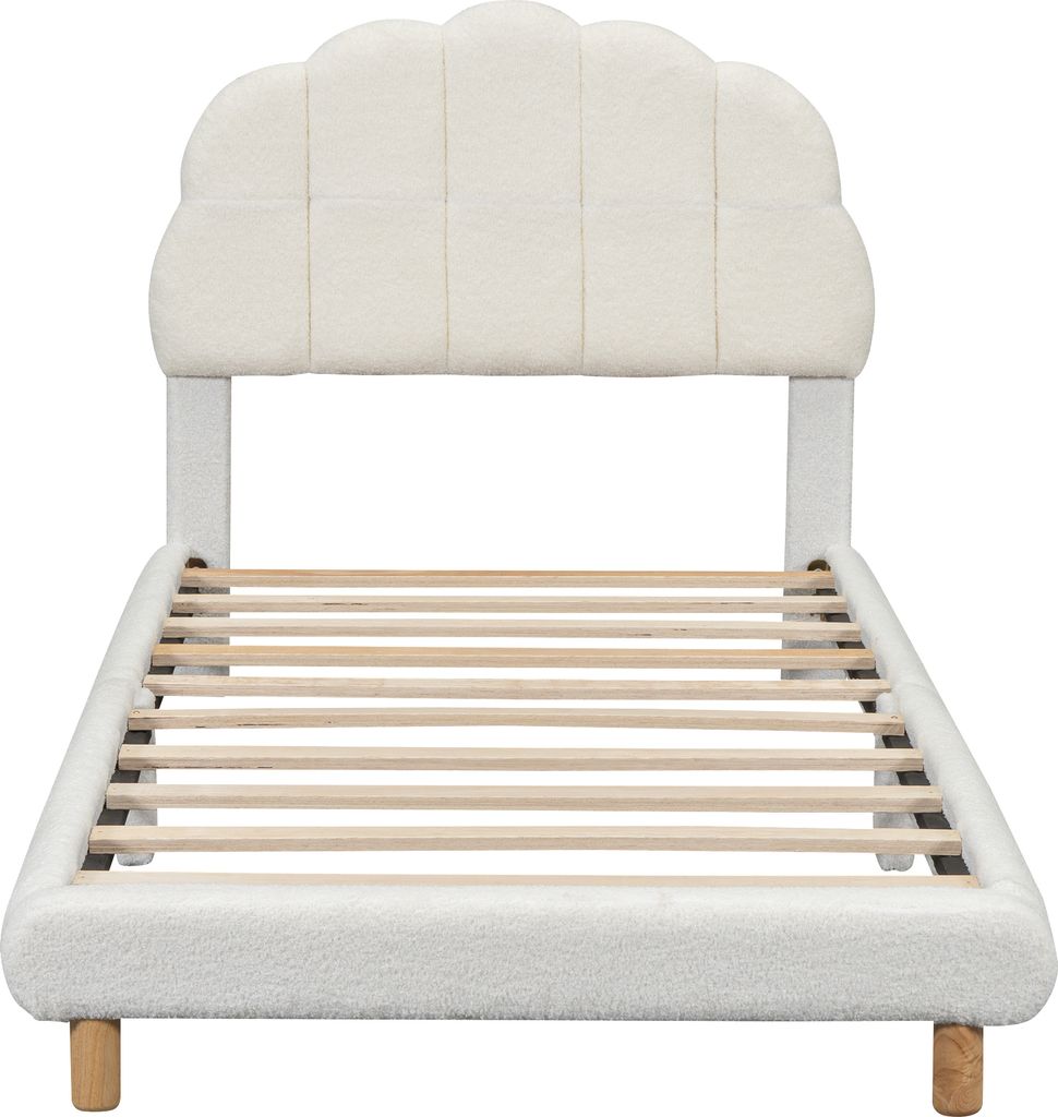 płaskie łóżko dziecięce 90x200 cm z miękkim pluszem, Zdjęcie produktu 