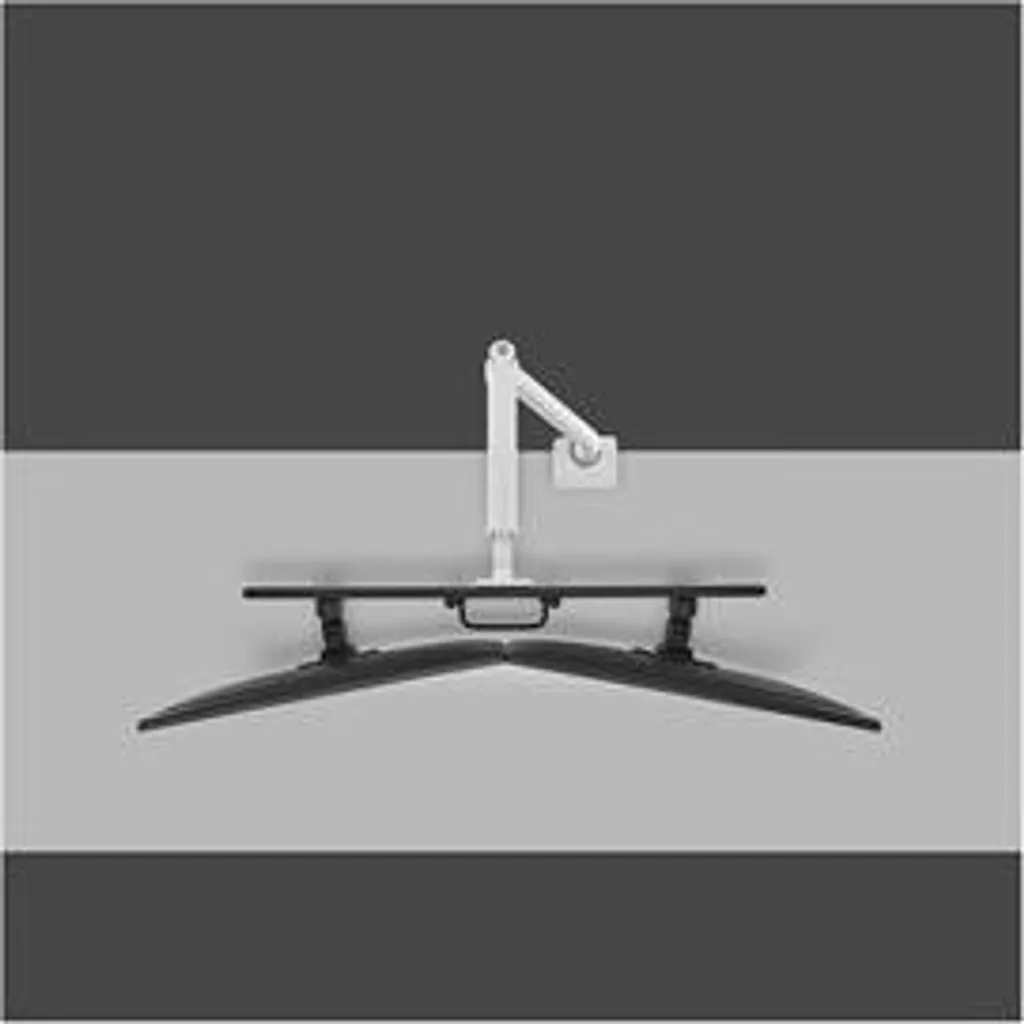 Support écran Neomounts blanc pour deux moniteurs, montage par pince - 9