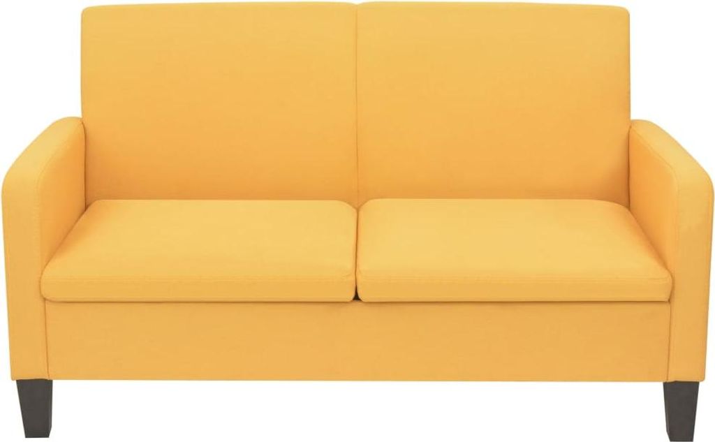 vidaXL Pohovka pro 2 osoby 135x65x76 cm žlutá Obrázek produktu 