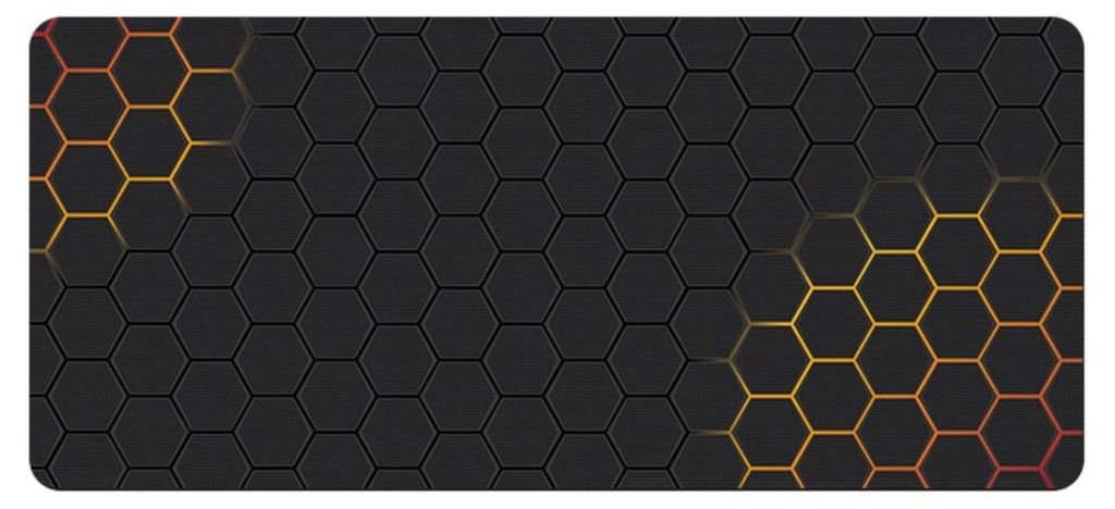 XXL Gaming Mauspad 400 x 900 mm Tischunterlage Large Size Wabenmuster Rutschfest