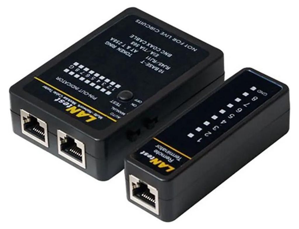 LogiLink Kabeltester RJ11 RJ12 RJ45 und BNC schwarz