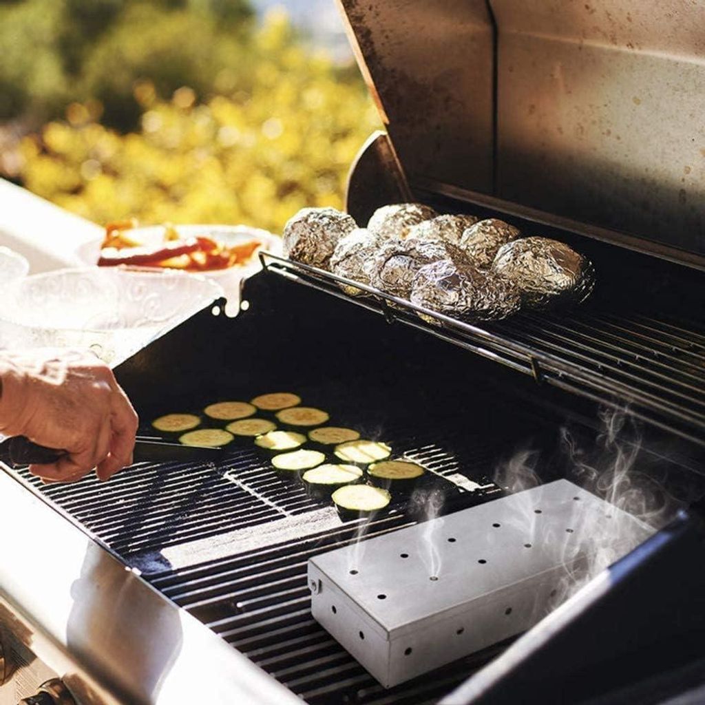 Smokerbox für Grill - Rostfreier Stahl - 22,2 x 9,6 x 4,4 cm