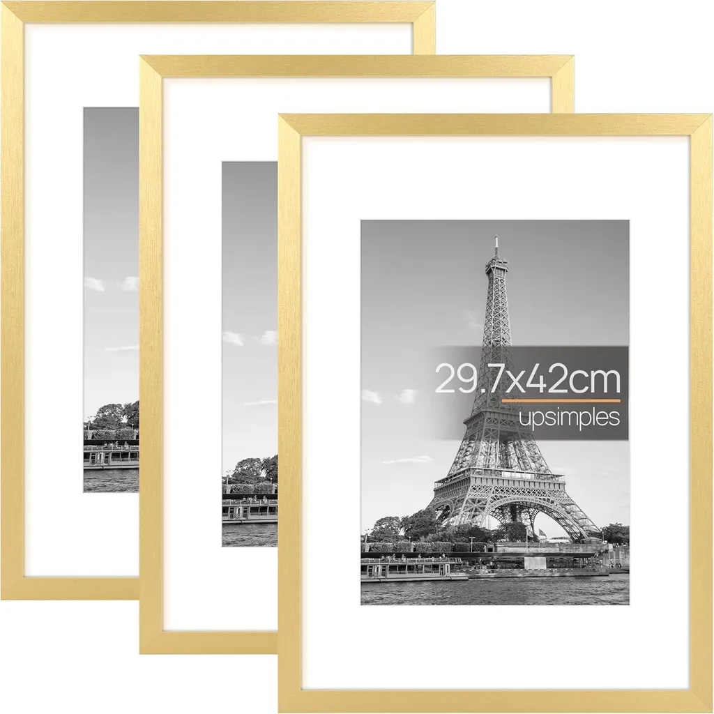 Cornice Oro A3 upsimples 29,7x42 cm - Gallery Wall Set da 3 Pezzi