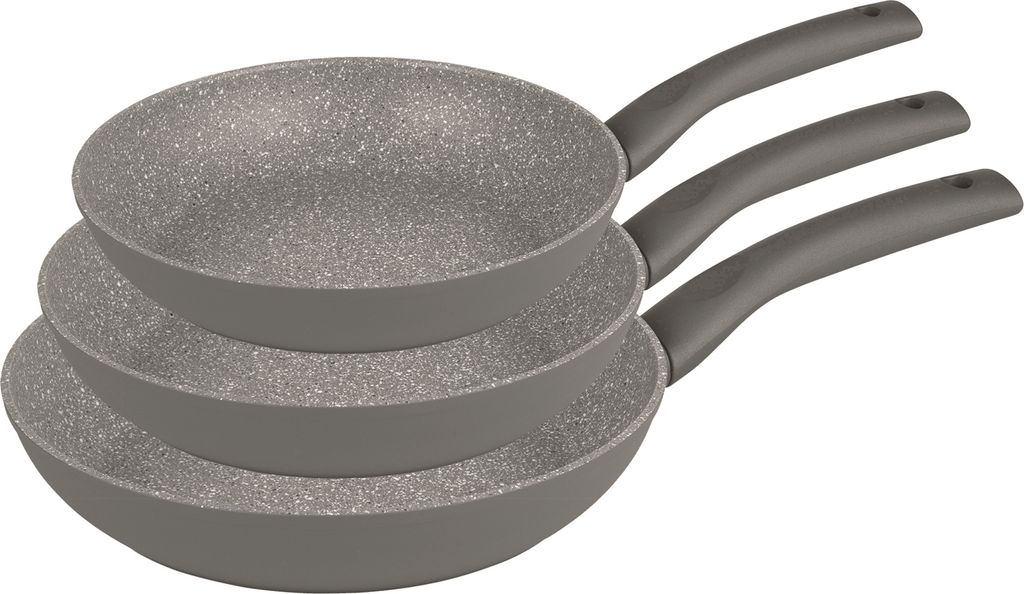 MICHELINO 3-tlg. Bratpfannen-Set "Nora" 46142 grau Produktbild 