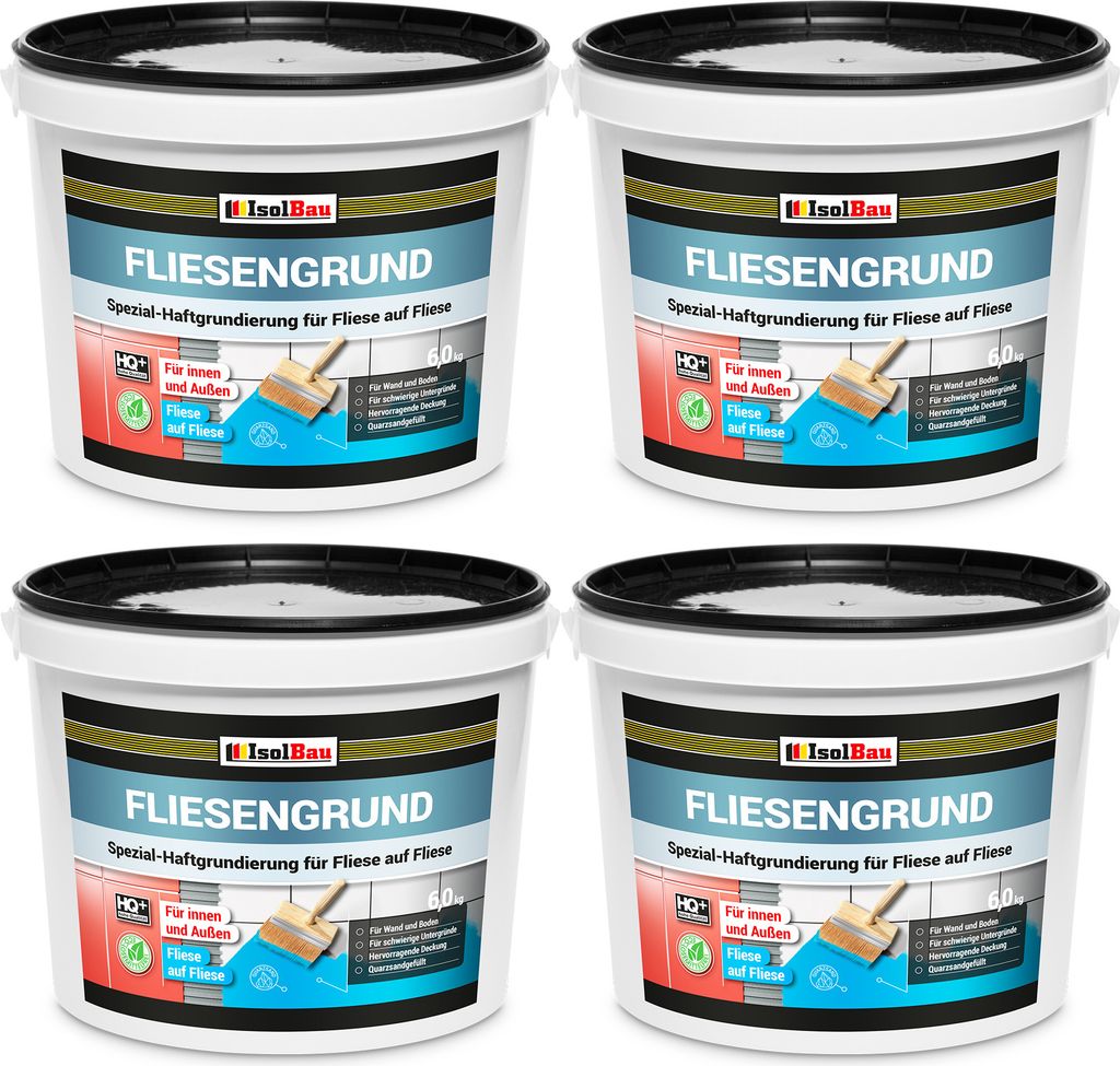 Isolbau Fliesengrund Blau 24 kg - Fliese auf Fliese Grundierung für Wand- & Bodenfliesen im Innen- & Außenbereich