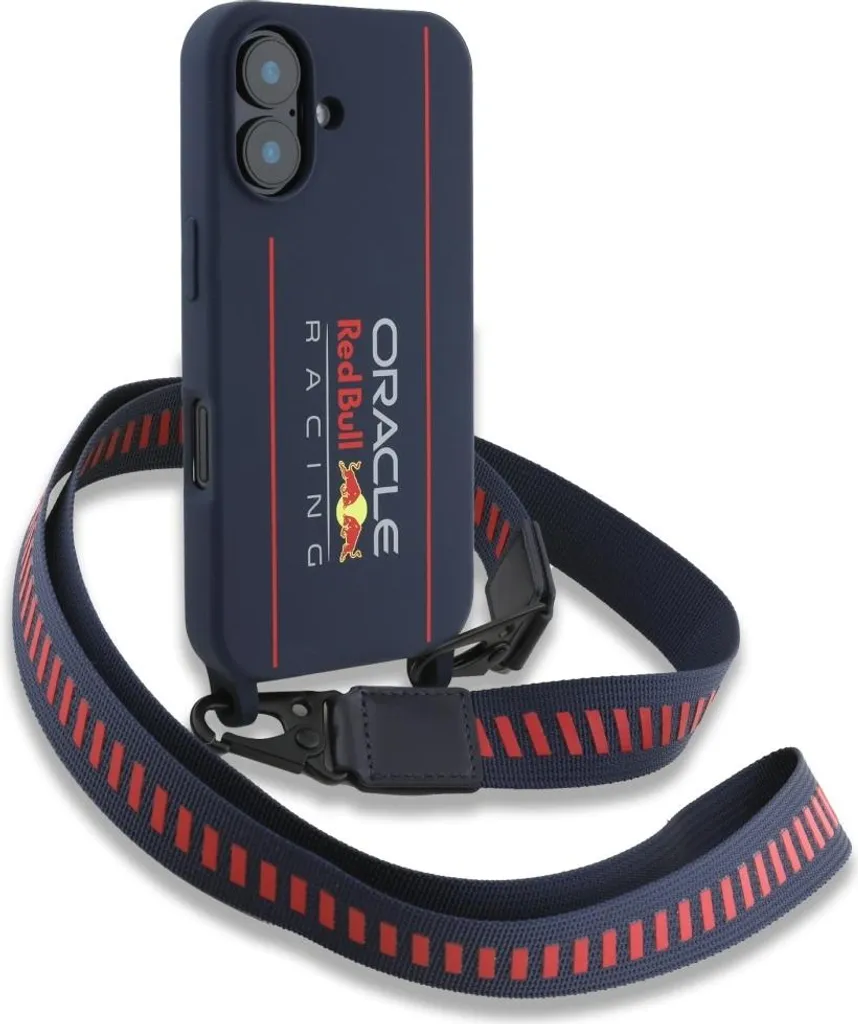 Cover iPhone 16 Red Bull Racing MagSafe - Design Vertical Logo Navy - 3