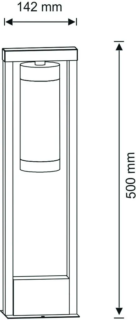Polux Spectra 312341 Lampada Design Esterno 50cm E27 Nero IP44 - 6