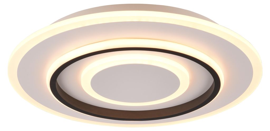 Plafonnier LED rond avec télécommande JORA, blanc et noir, Image du produit 