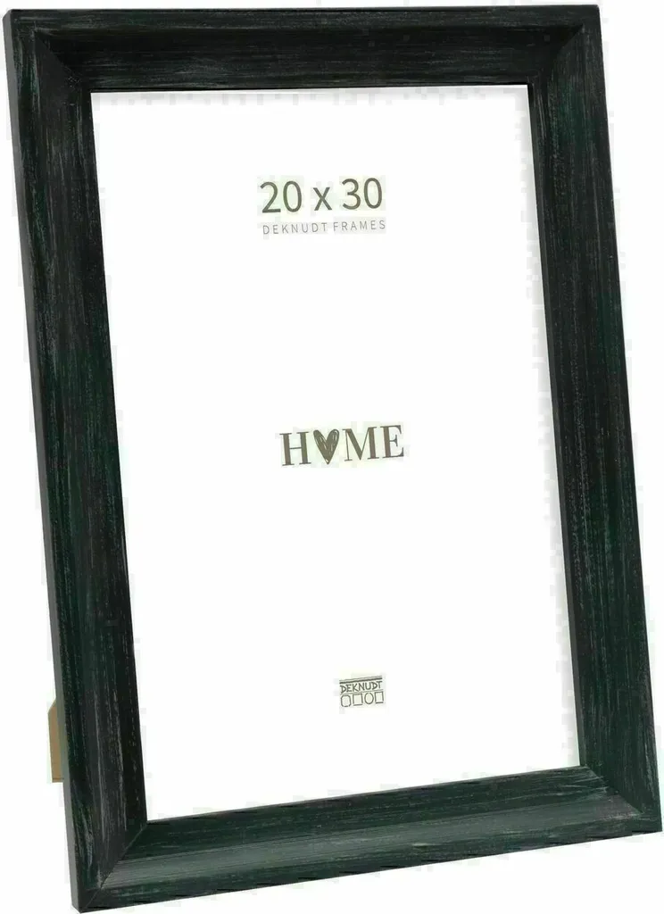 Cadre en bois noir 20x30 cm peint à la main pour décoration murale chic