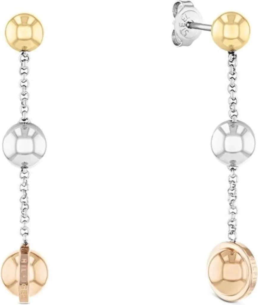 Boucle d'oreille pendante tricolore Metallic Orb 2780820 fini brillant