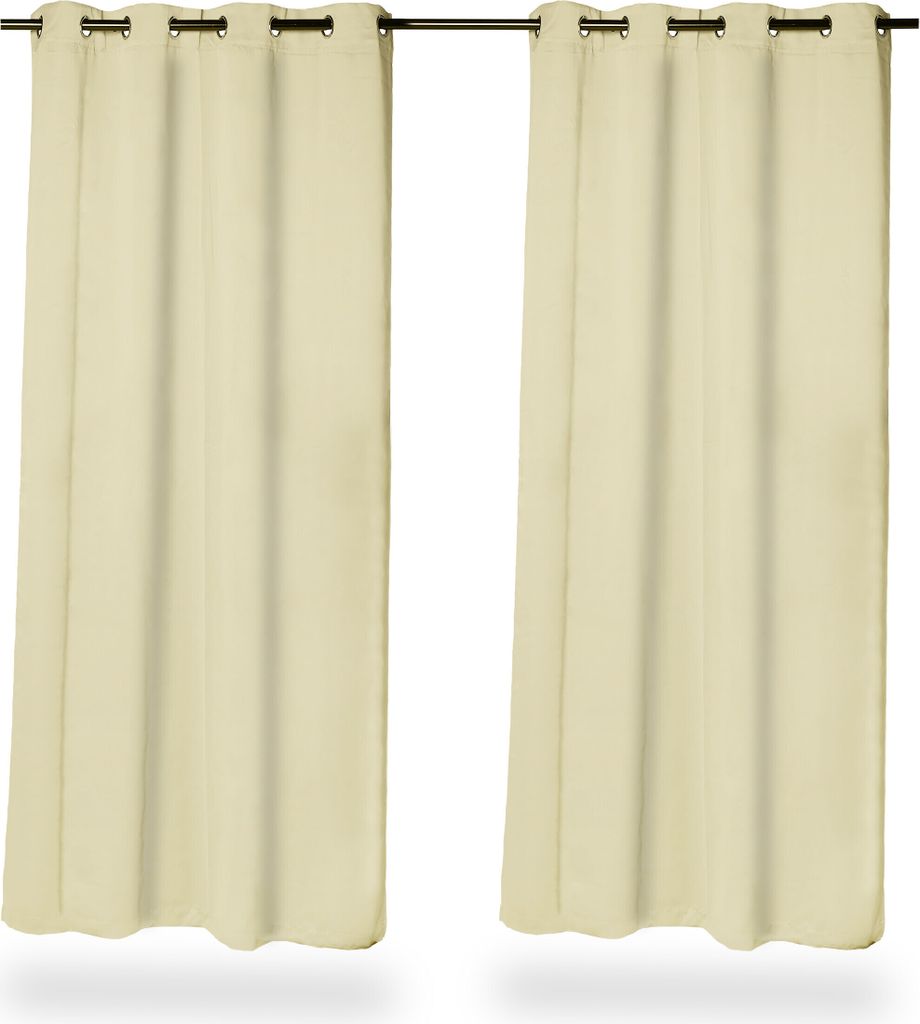 Tende Relaxdays, set da 2, A x L: 245 x 135 cm, opache, Immagine del prodotto 