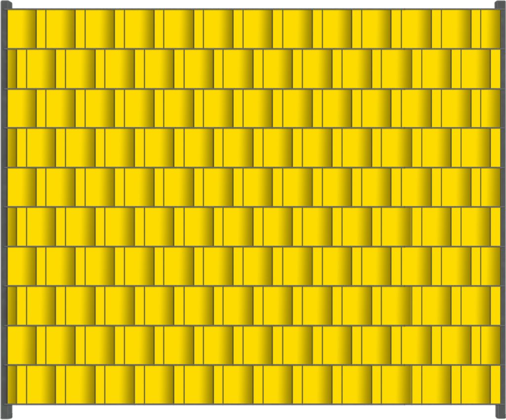 Wallario Zaunsichtschutz mit Motiv Gelb für Ein- und Doppelstabmatten Zäune in der Größe 250 x 200 cm