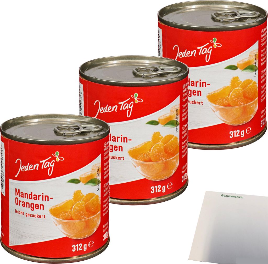 Jeden Tag Mandarin-Orangen leicht gezuckert 3er Pack Produktbild 