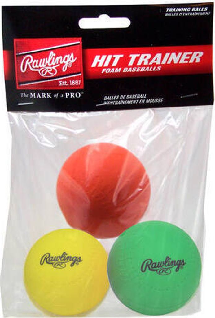 Rawlings Hit Trainer Foam Baseballs for Batters Indoor/Outdoor (3 Pack) Baseball/Softball Artikel