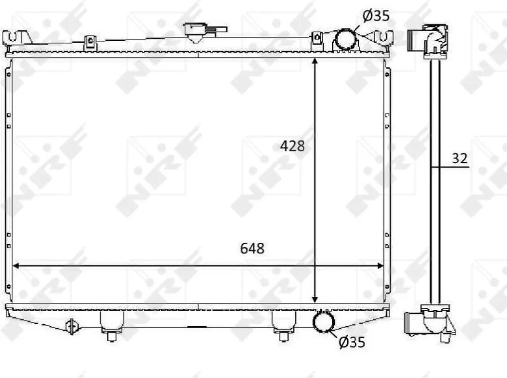 Radiateur anti-surchauffe moteur OE 2140009G11 pour Nissan D21