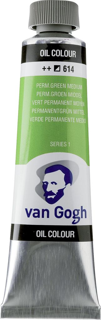 Van Gogh Ölfarbe Tube 40 ml Permanentgrün Mittel 614
