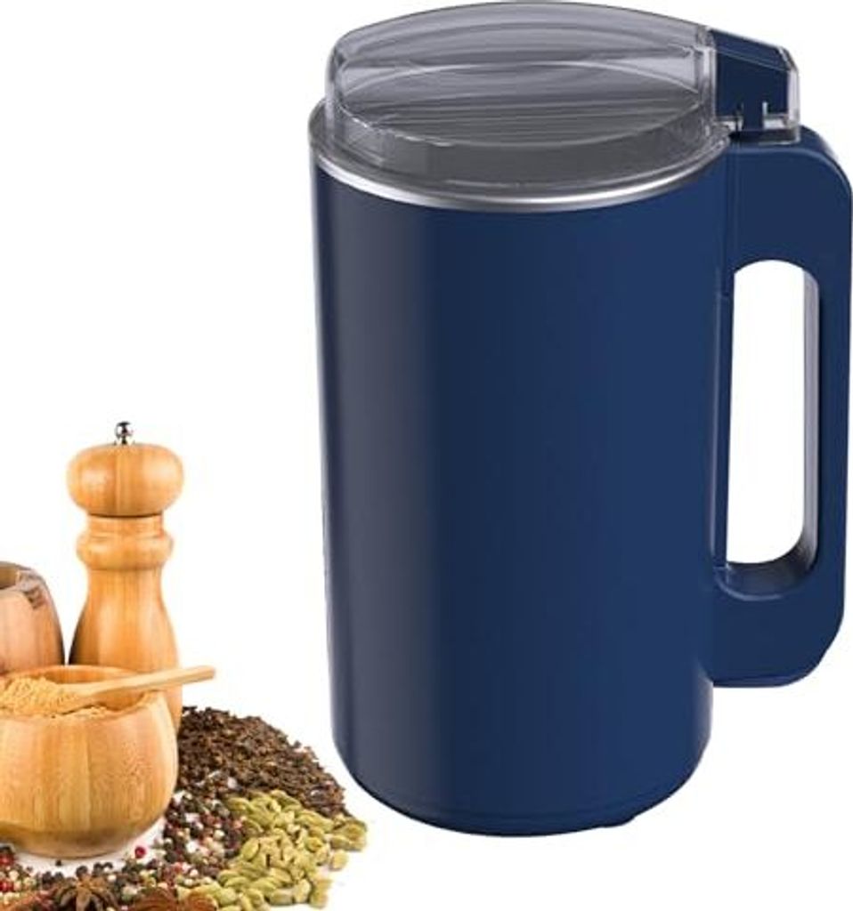 Elektrische Getreidemühle, Multifunktionalgewürz Kaffeemühle Edelstahl Streikmesser Transparent Deckel, 600 ml Kapazitätsbohnen, Nüsse, Gewürze,