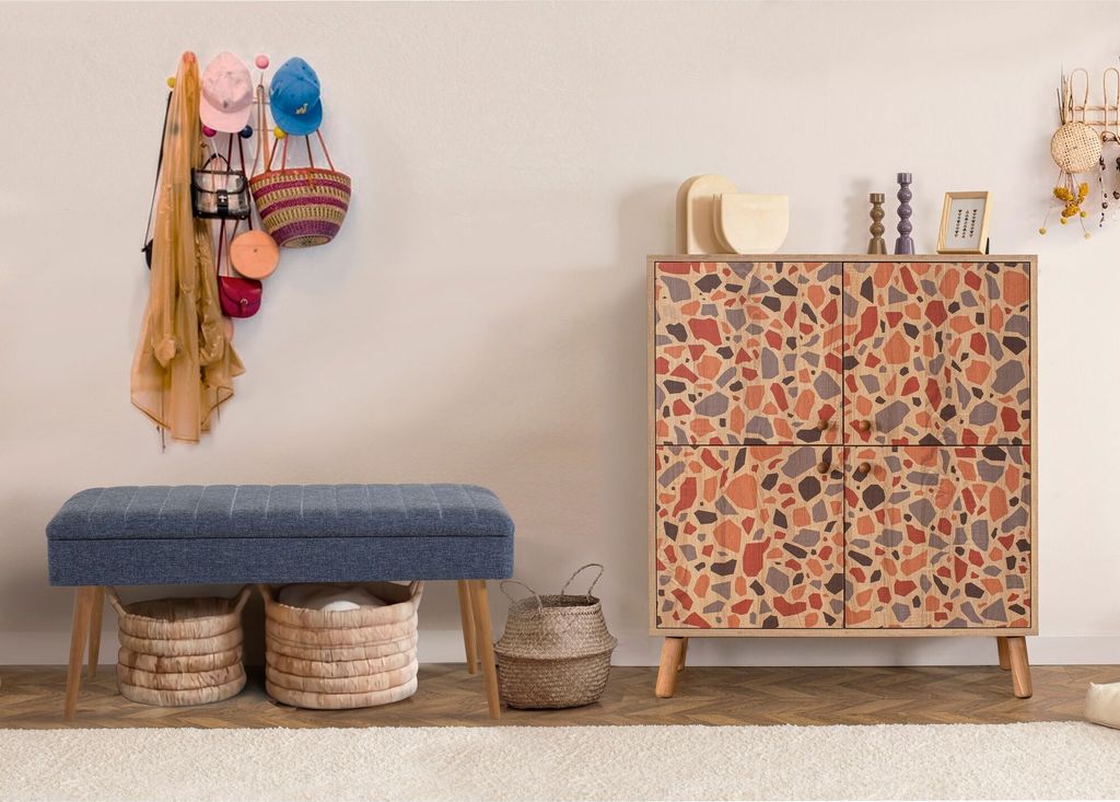 Skye Decor, Multilux - Pebble - 1048, Flurmöbel-Set, Sonomo, 100 % MELAMINBESCHICHTETE SPANPLATTEN, 95 x 36 x 111 cm