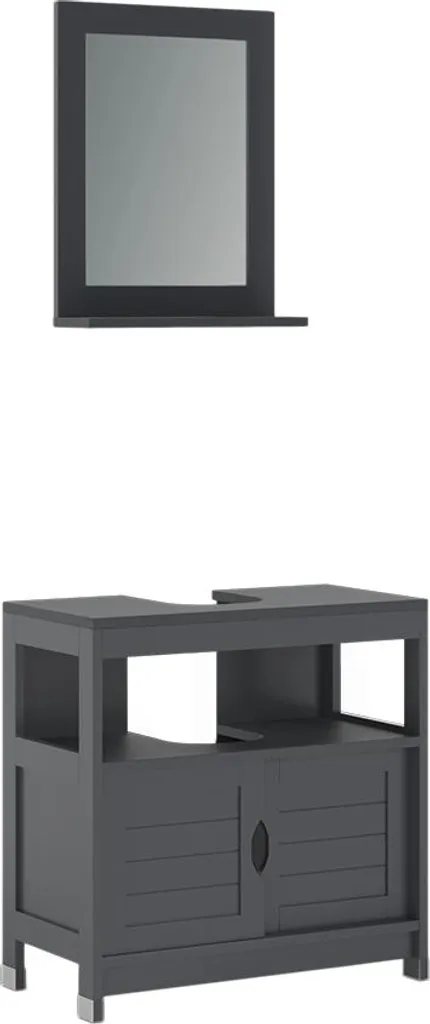 Kit Bagno Vicco Vilda 2 Pezzi Grigio | Mobile Lavabo + Specchio DIY