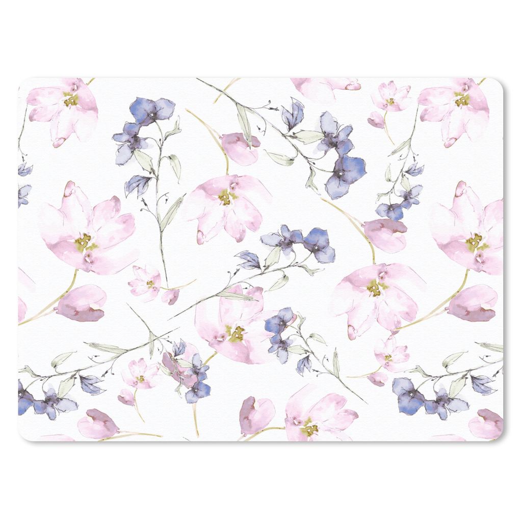 MuchoWow Mauspad Mousepad Blumen - Aquarell - Bohème - Muster 23x19 cm - Mousepads - Maus Mat - Pad - Mausunterlage - Schreibtischunterlage - Ma...
